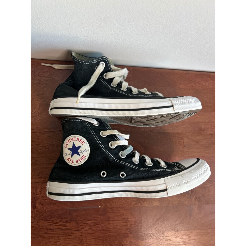 Converse Chuck Taylor Black High Top Sneakers Womens 7.5 Mens 5.5 - Picture 5 of 8